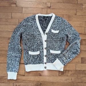 Jacob Cardigan Button-up Knit Navy White